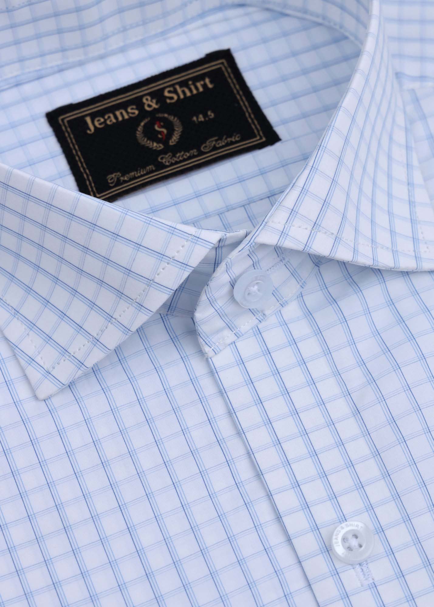 Sky Grid Formal Shirt
