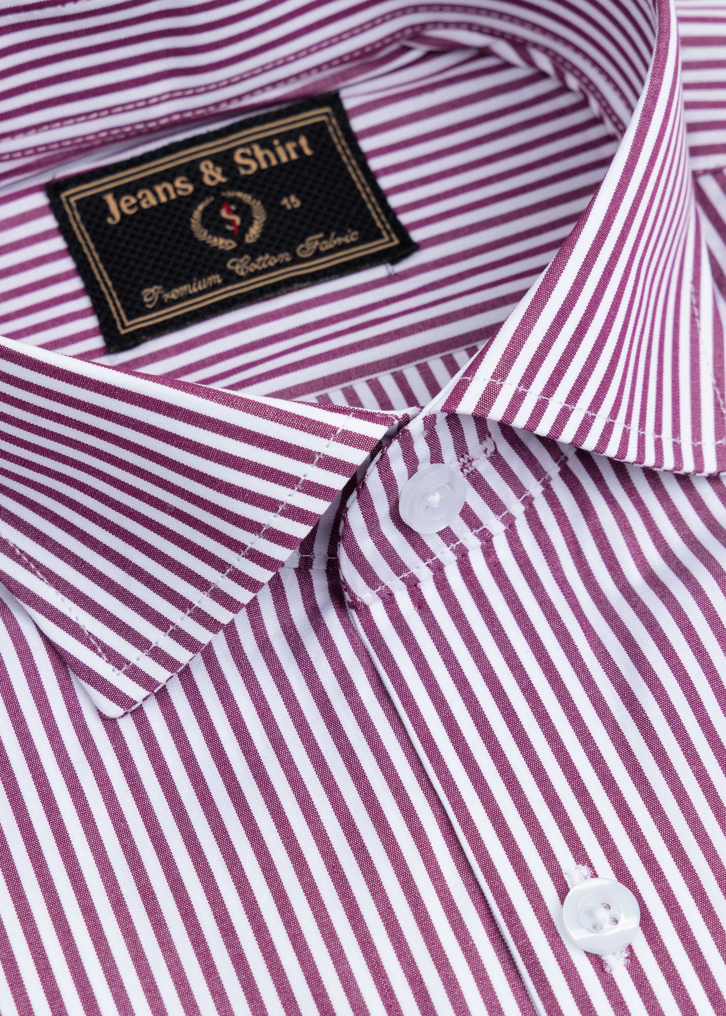 Plum & White Stripe Formal Check