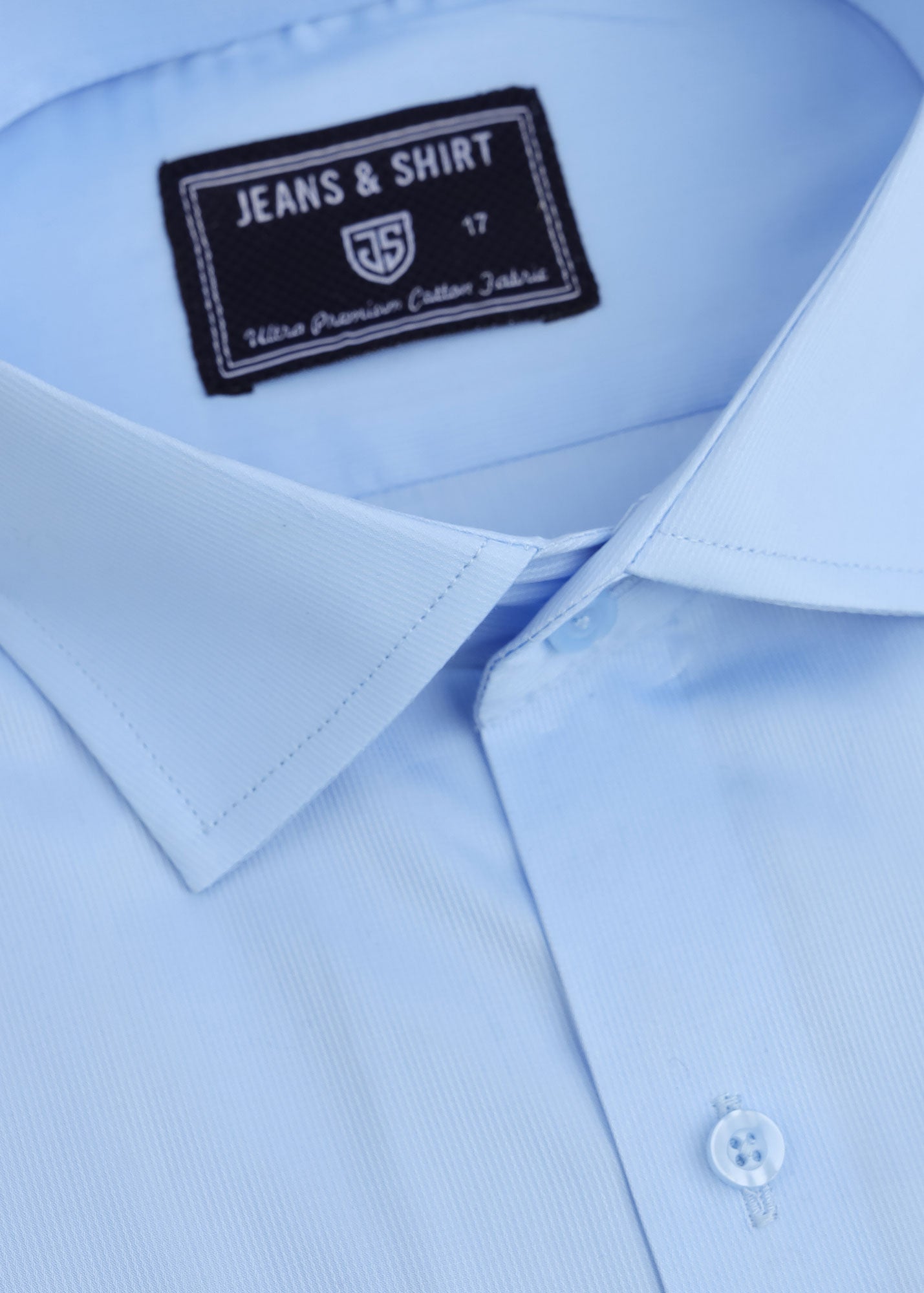 Sky Blue Texture Weave Formal Shirt