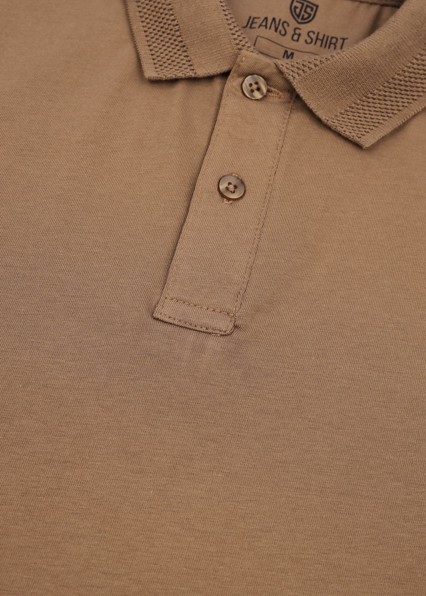 Camel Cotton Lycra Polo Shirt