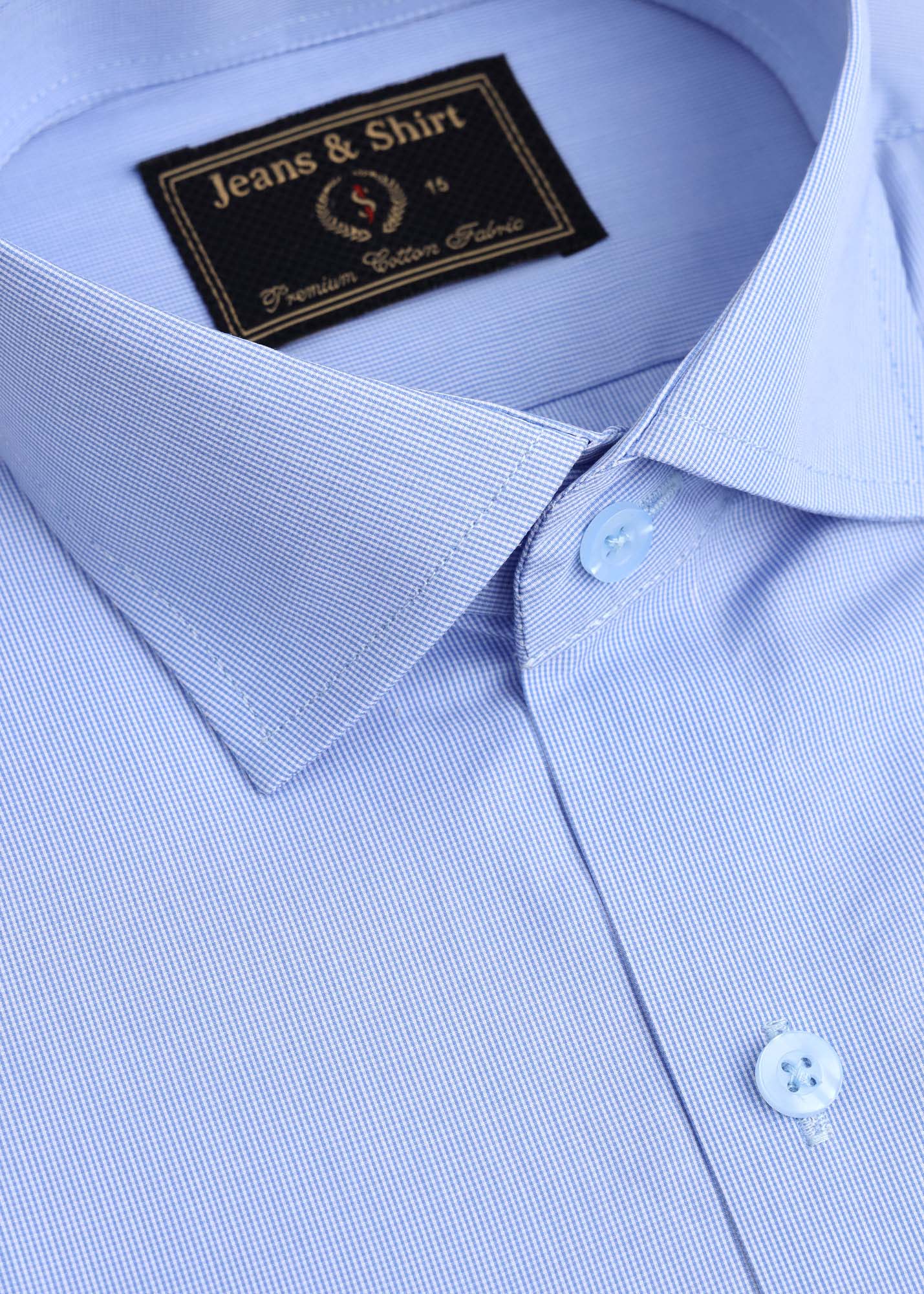 Executive Sky Blue Check Formal Shirt