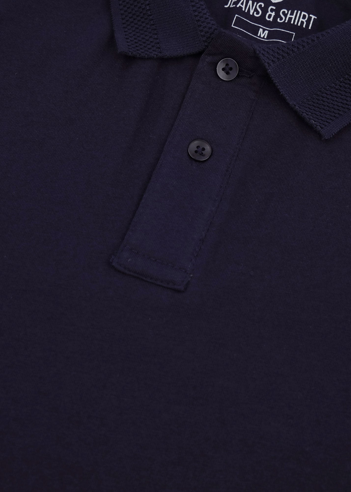 Solid Navy Cotton Lycra Polo Shirt