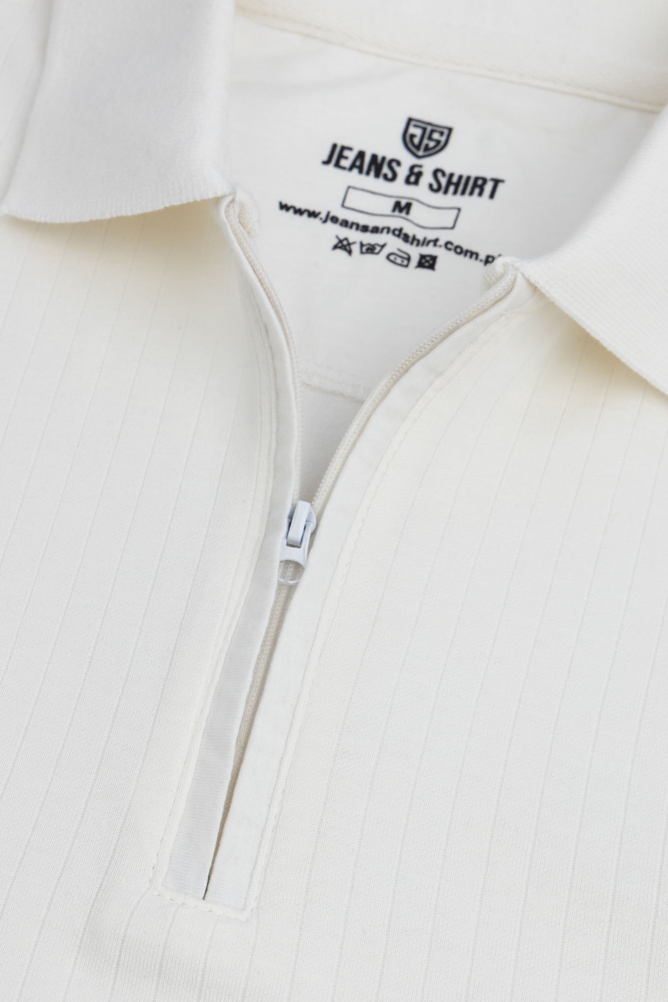 White Drop Needle Polo Shirt