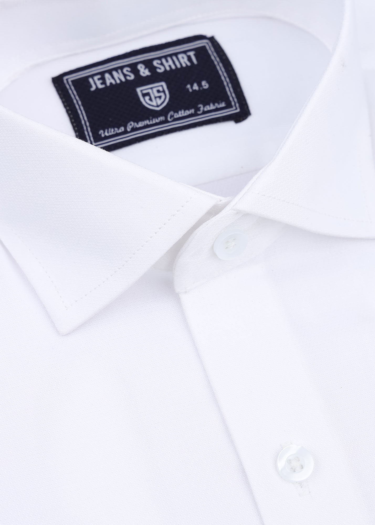White Texture Formal Shirt