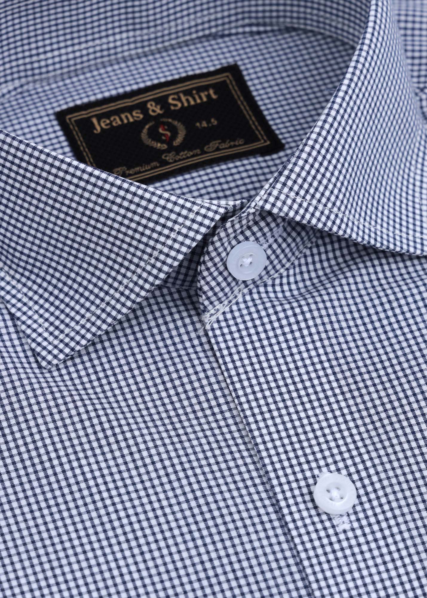 Black Micro Check Formal Shirt