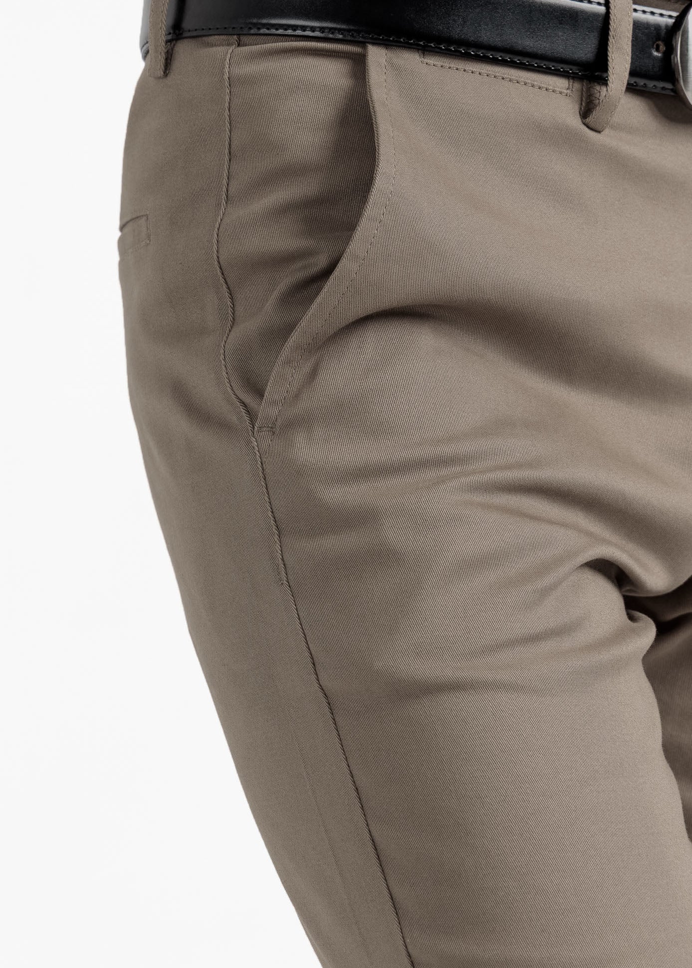 Mocha Tapered Fit Cotton Pants