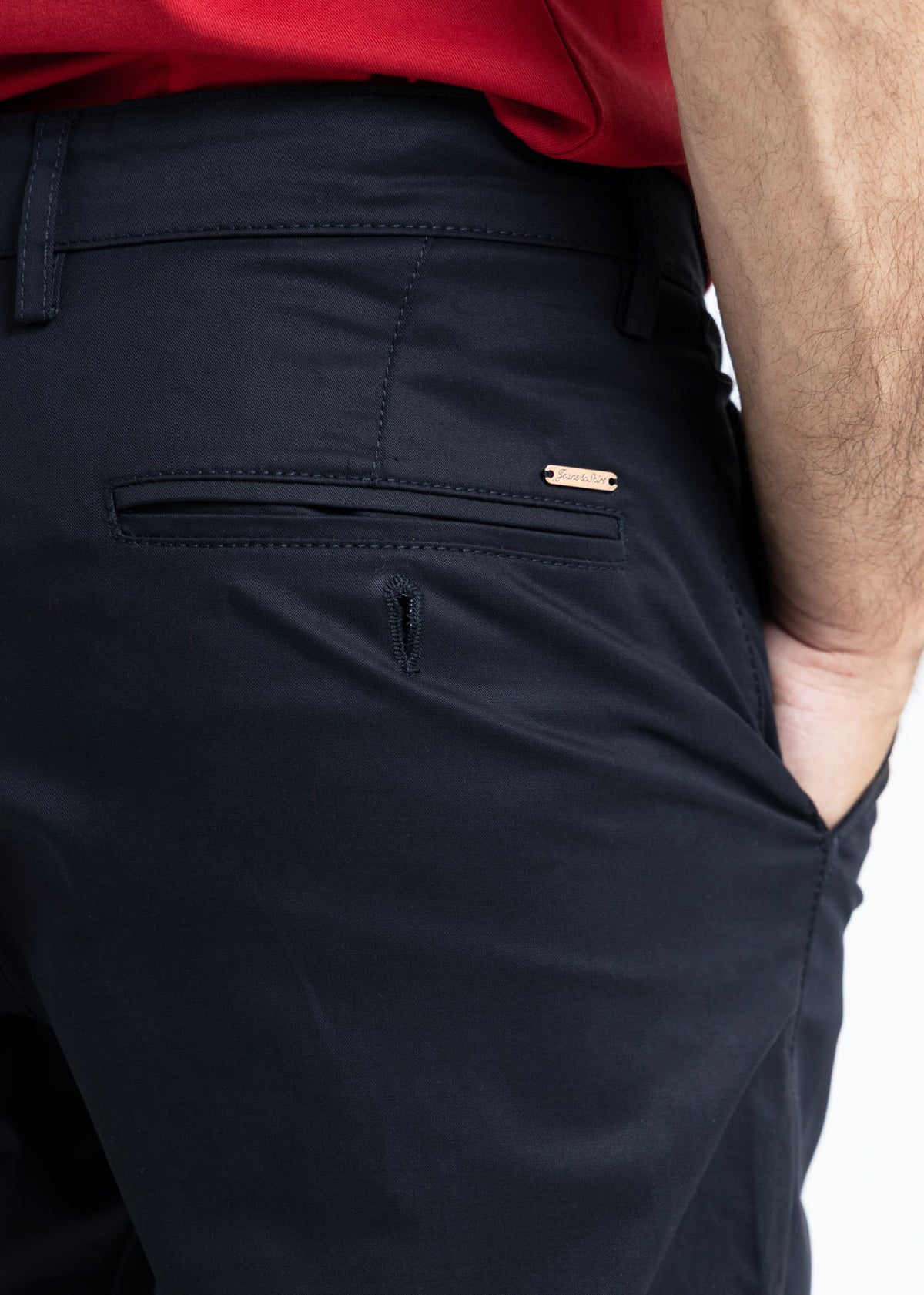 True Black Tapered Fit Cotton Pants