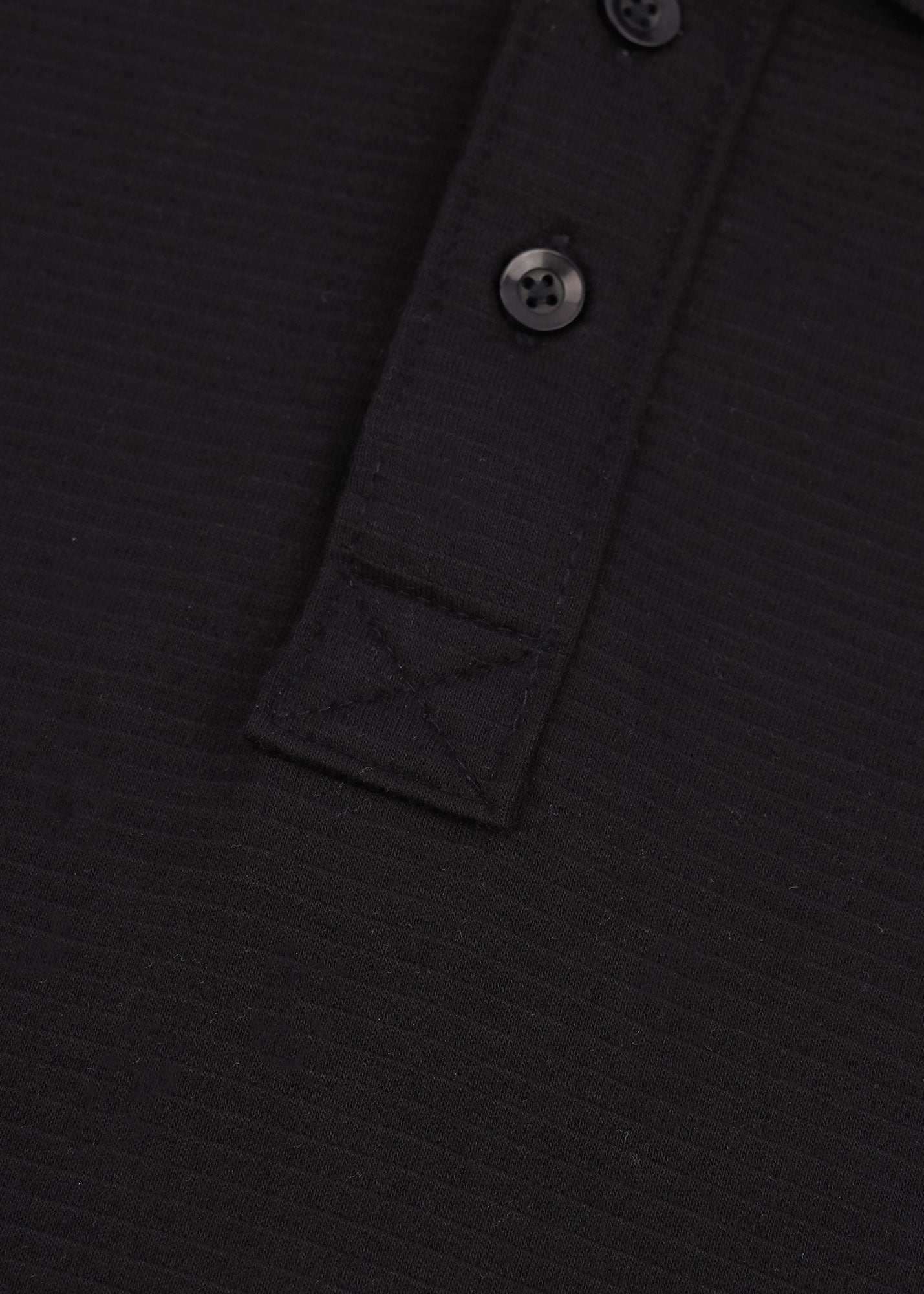 Ottoman Knit Polo Shirt—Elevated Black