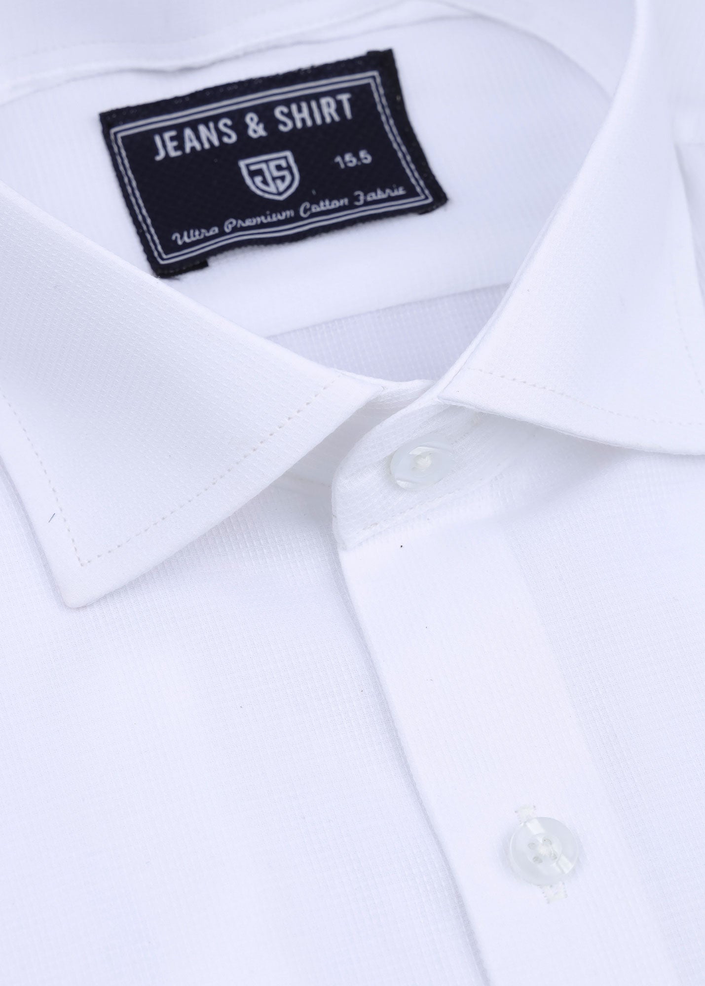 White Micro Dobby Formal Shirt