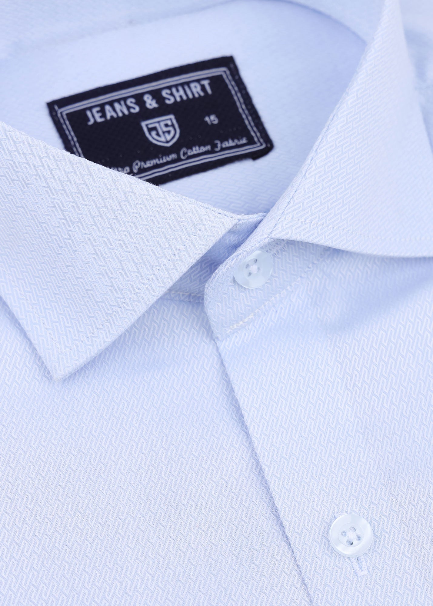 Blue Mist Self-Texture Formal Shirt
