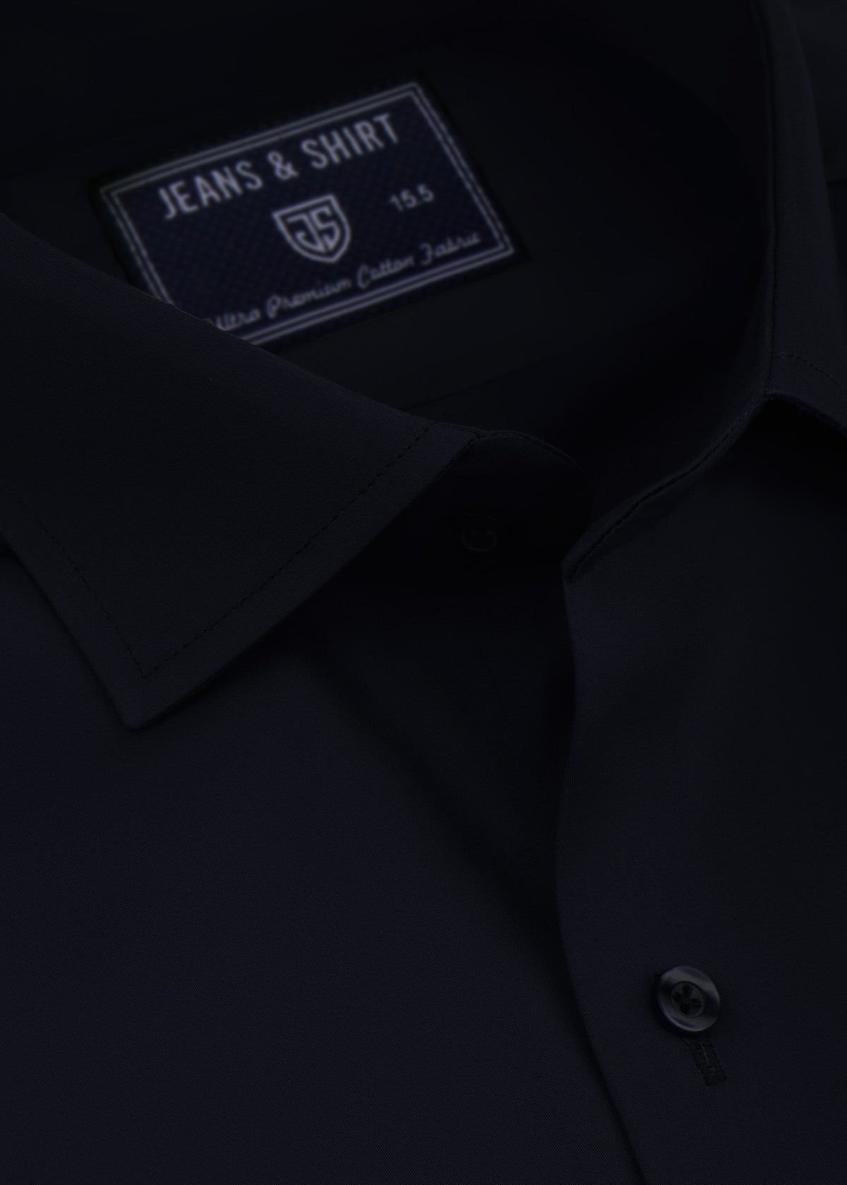 Classic Navy Cotton Satin Formal Shirt