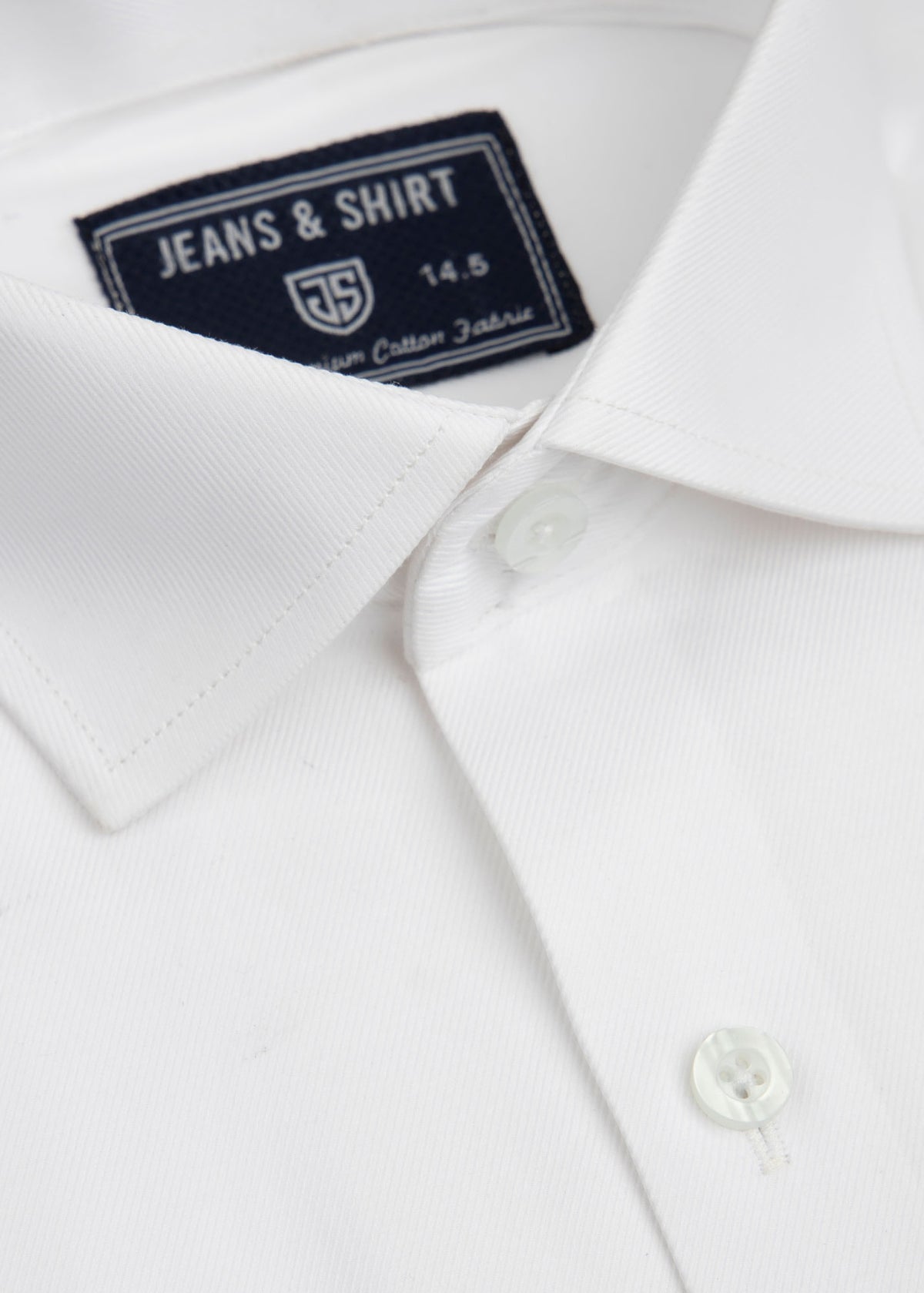 White Twill Cotton Formal Shirt