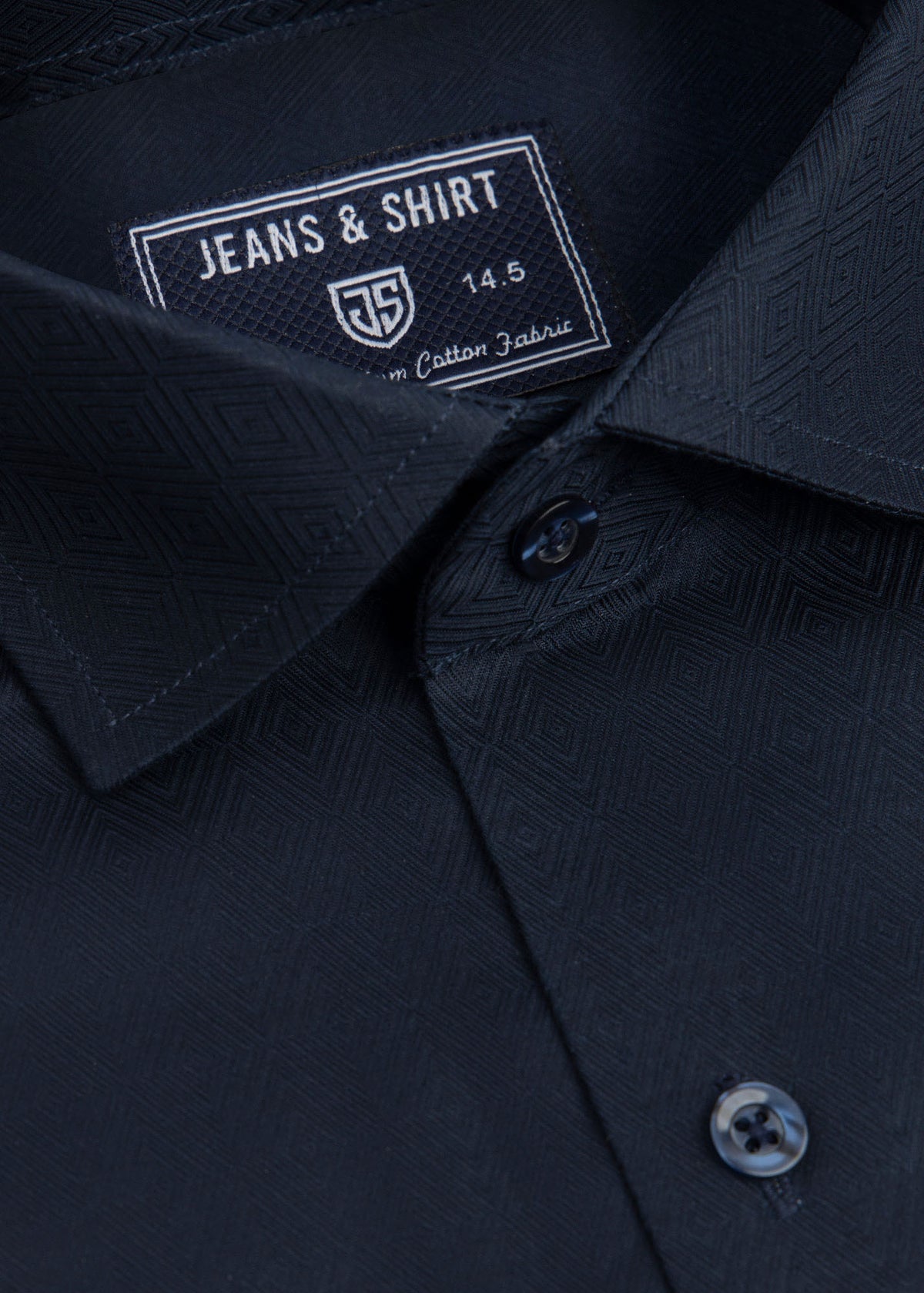 Deep Navy Distinct Textured Formal Shirt