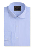 Blue Textured Check Formal Shirt