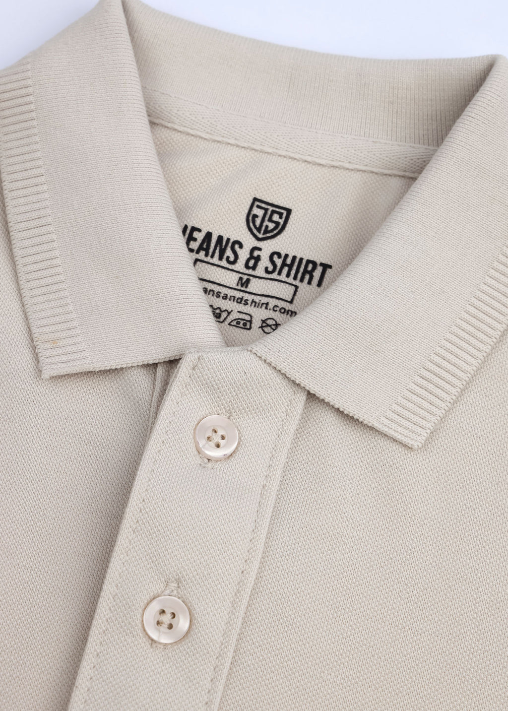 Oatmeal Pique Polo Shirt
