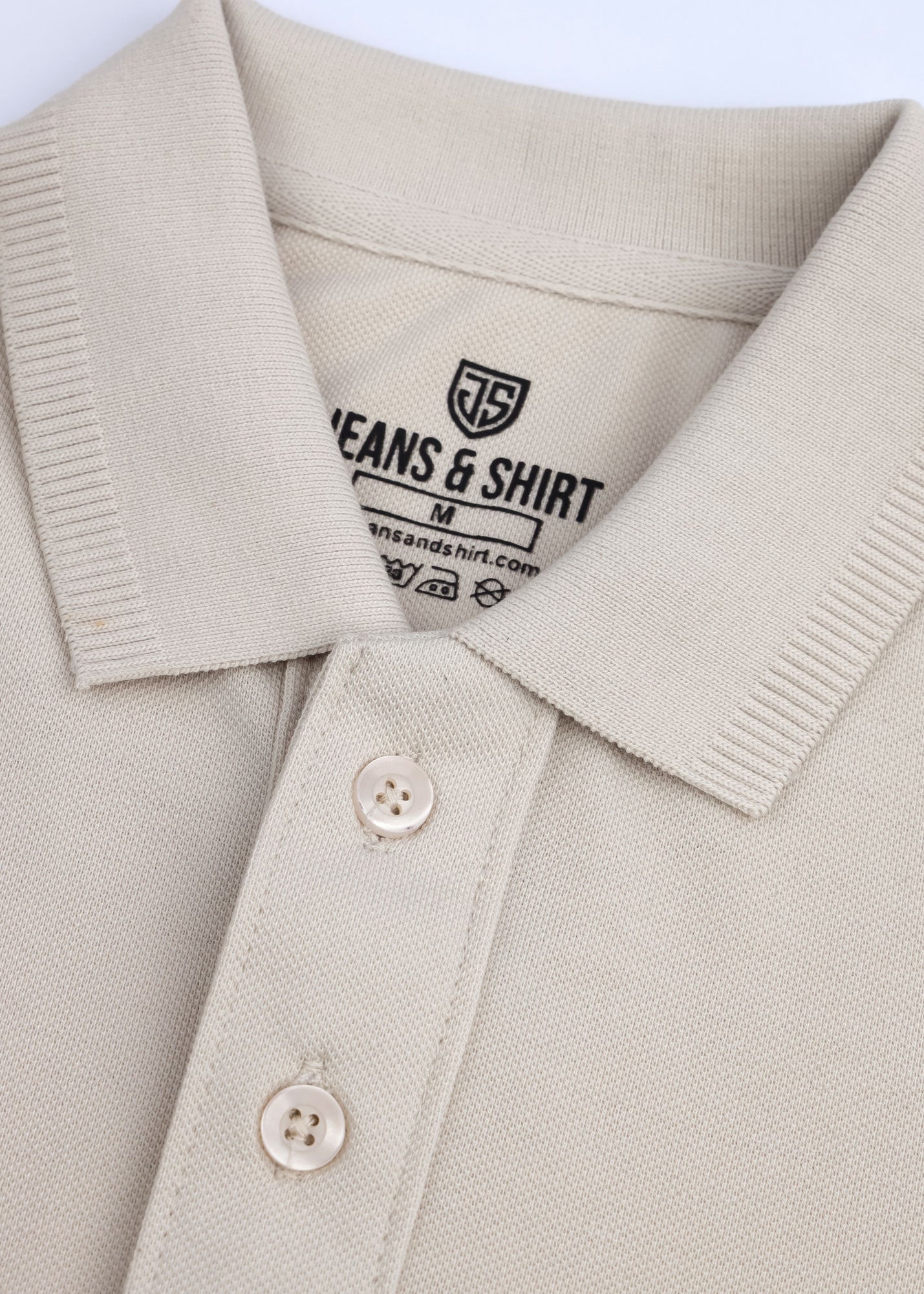 Oatmeal Pique Polo Shirt