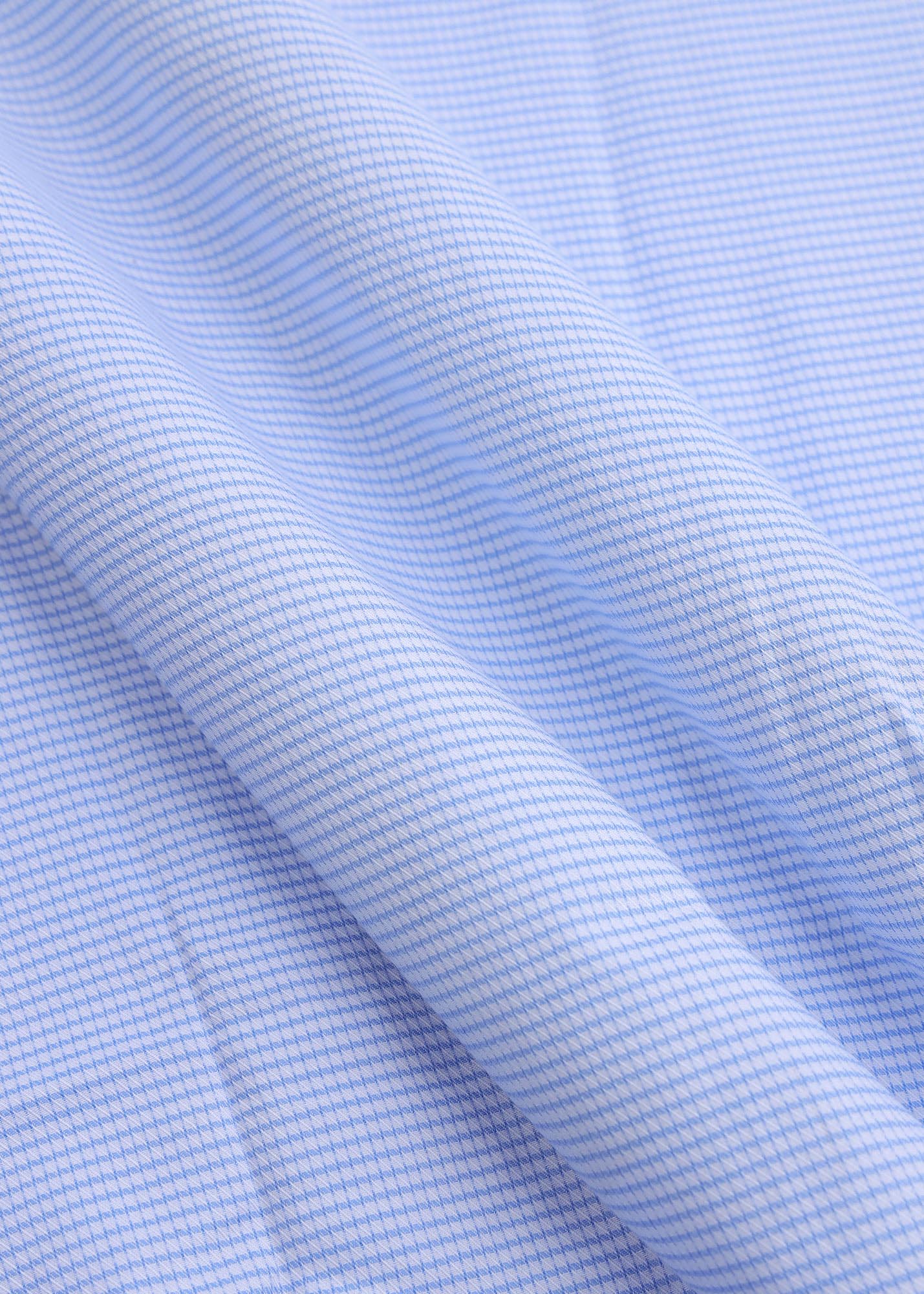 Blue Textured Check Formal Shirt