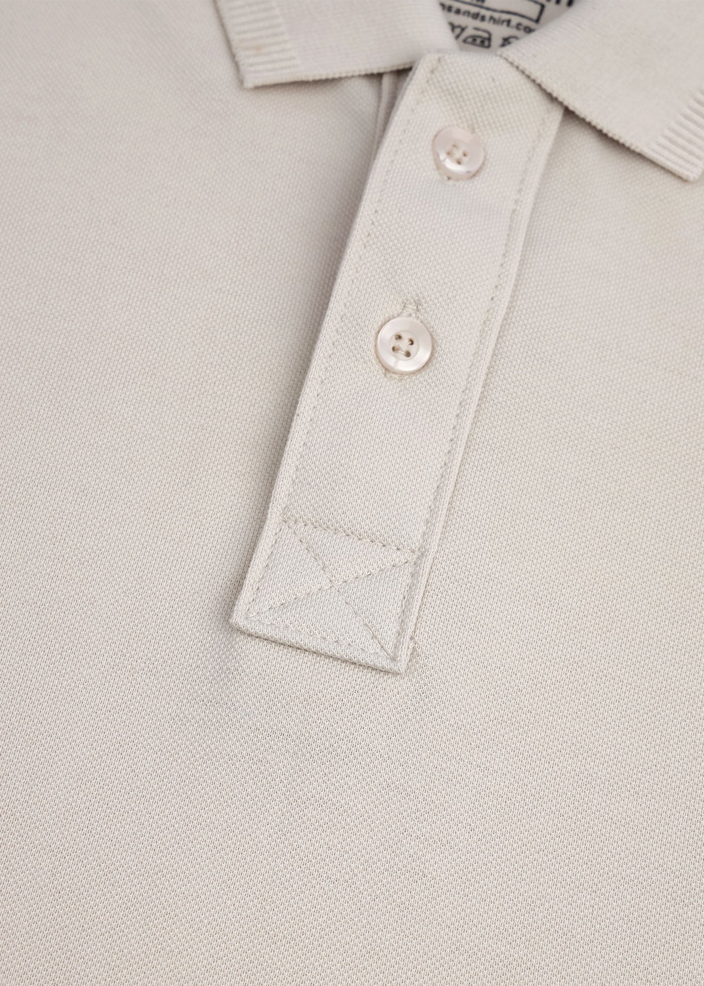 Oatmeal Pique Polo Shirt