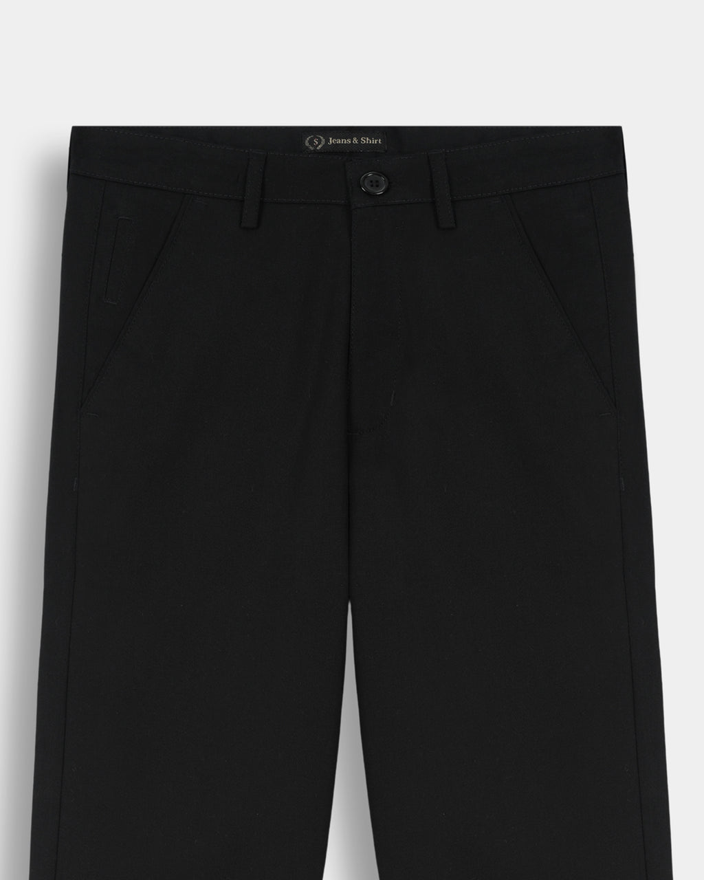 Signature Black Tapered Fit Cotton Pants