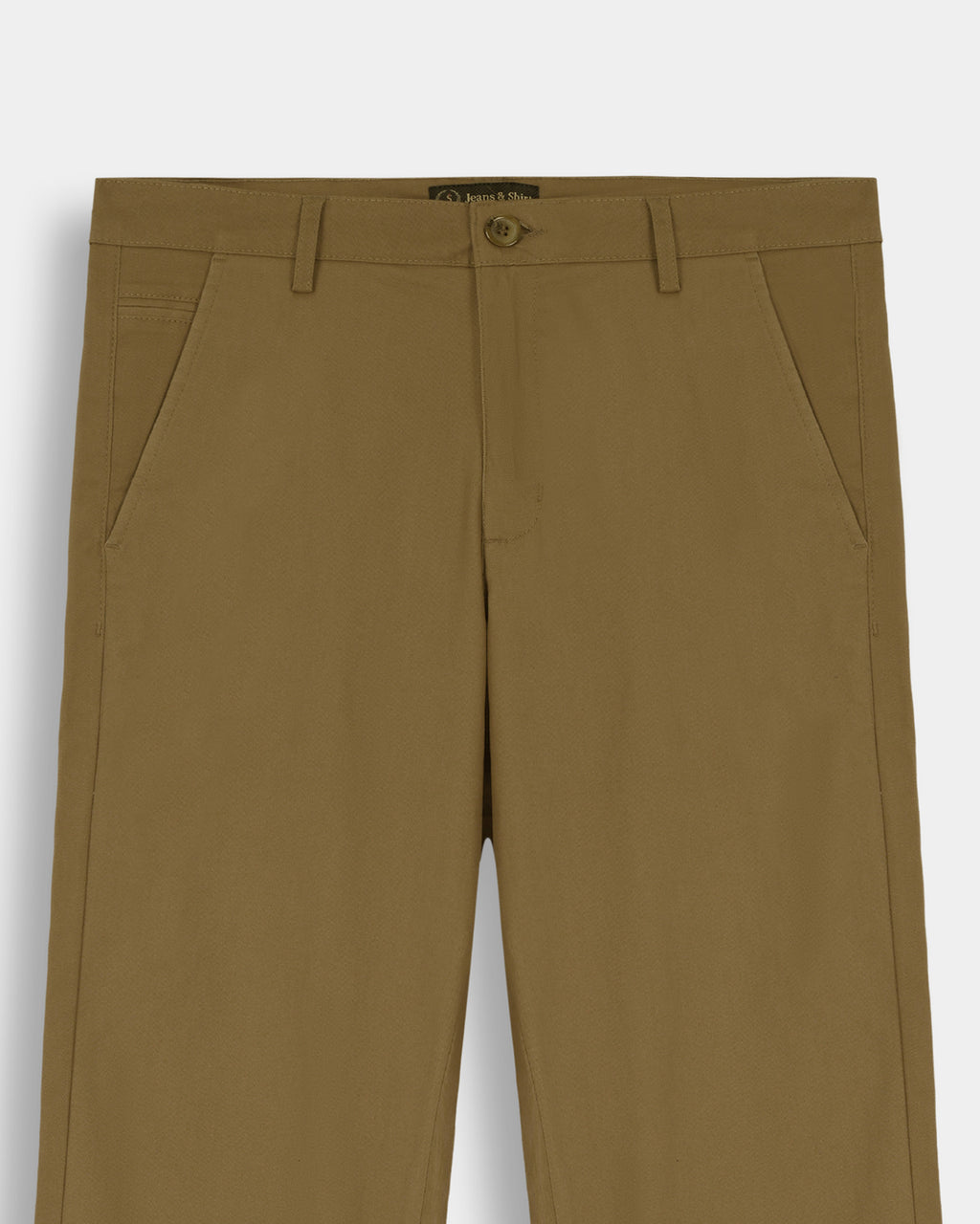 Tobacco Brown Tapered Fit Cotton Pants