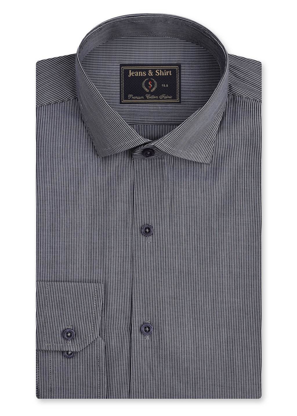 Black & White Fine Stripe Formal Shirt