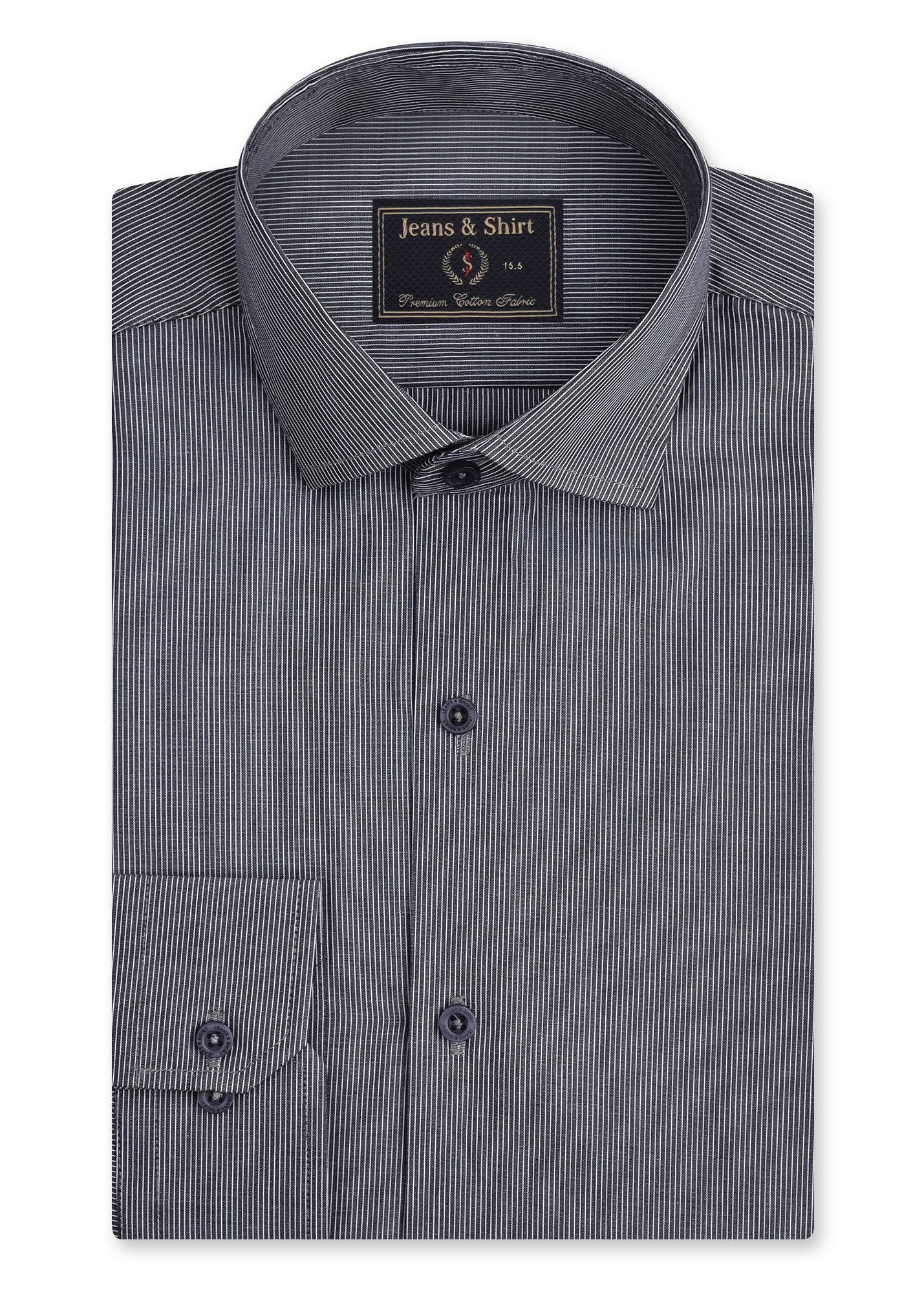 Black & White Fine Stripe Formal Shirt