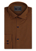 Mustard Micro Check Formal Shirt
