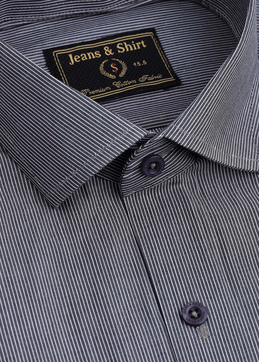 Black & White Fine Stripe Formal Shirt