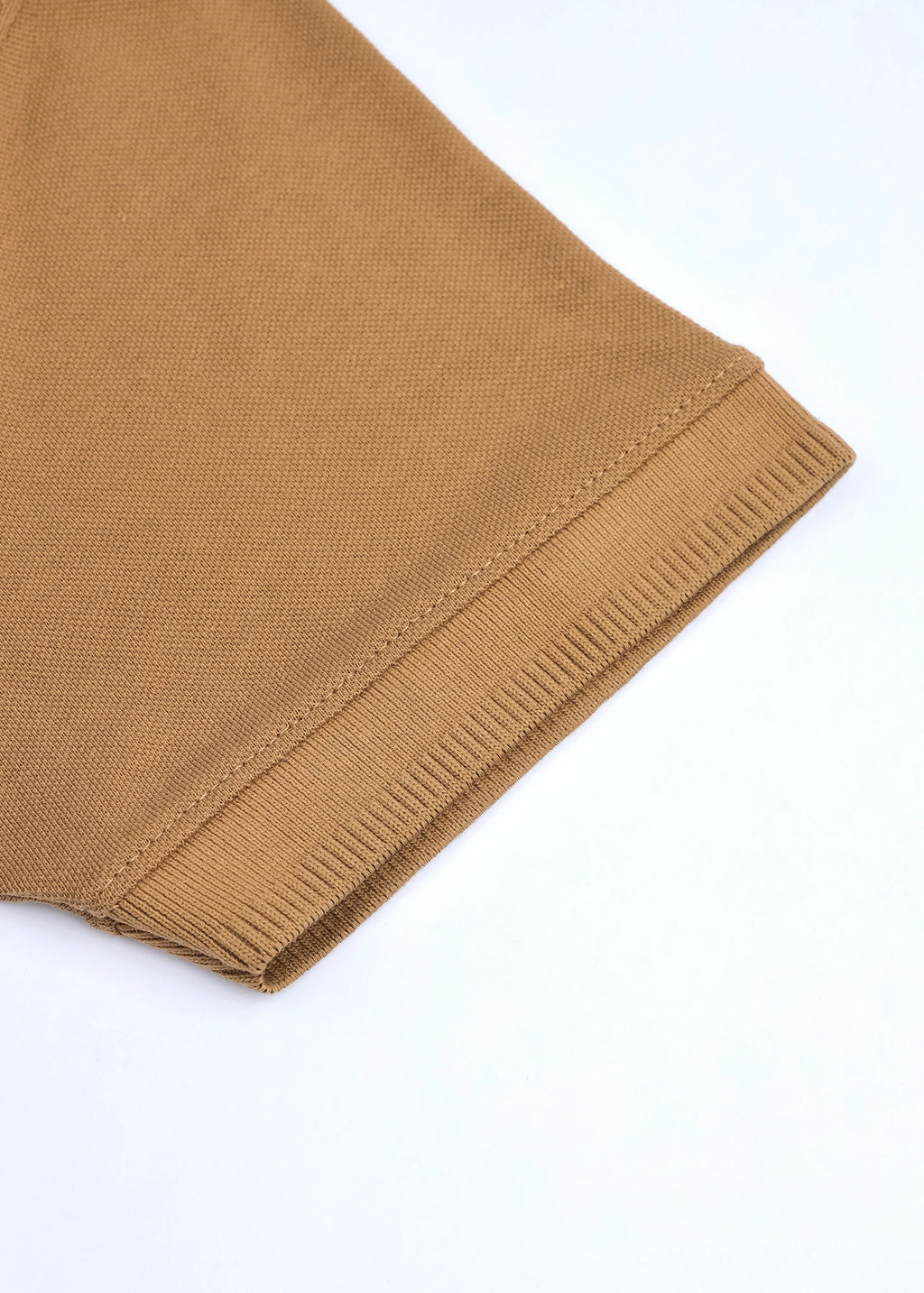Camel Pique Polo Shirt