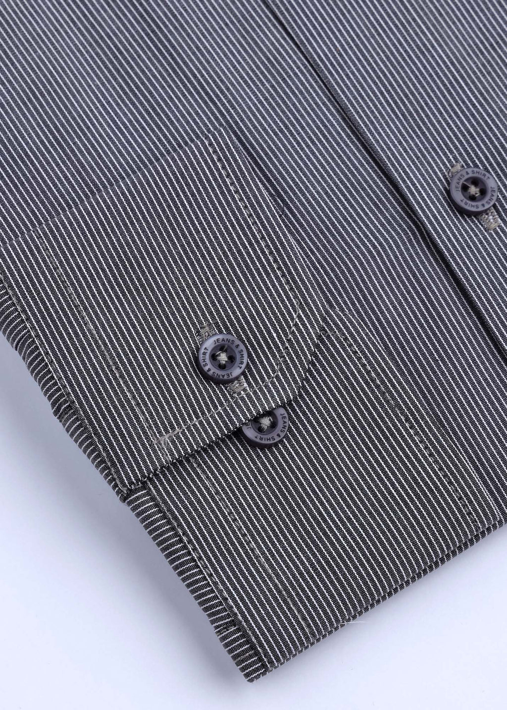 Black & White Fine Stripe Formal Shirt
