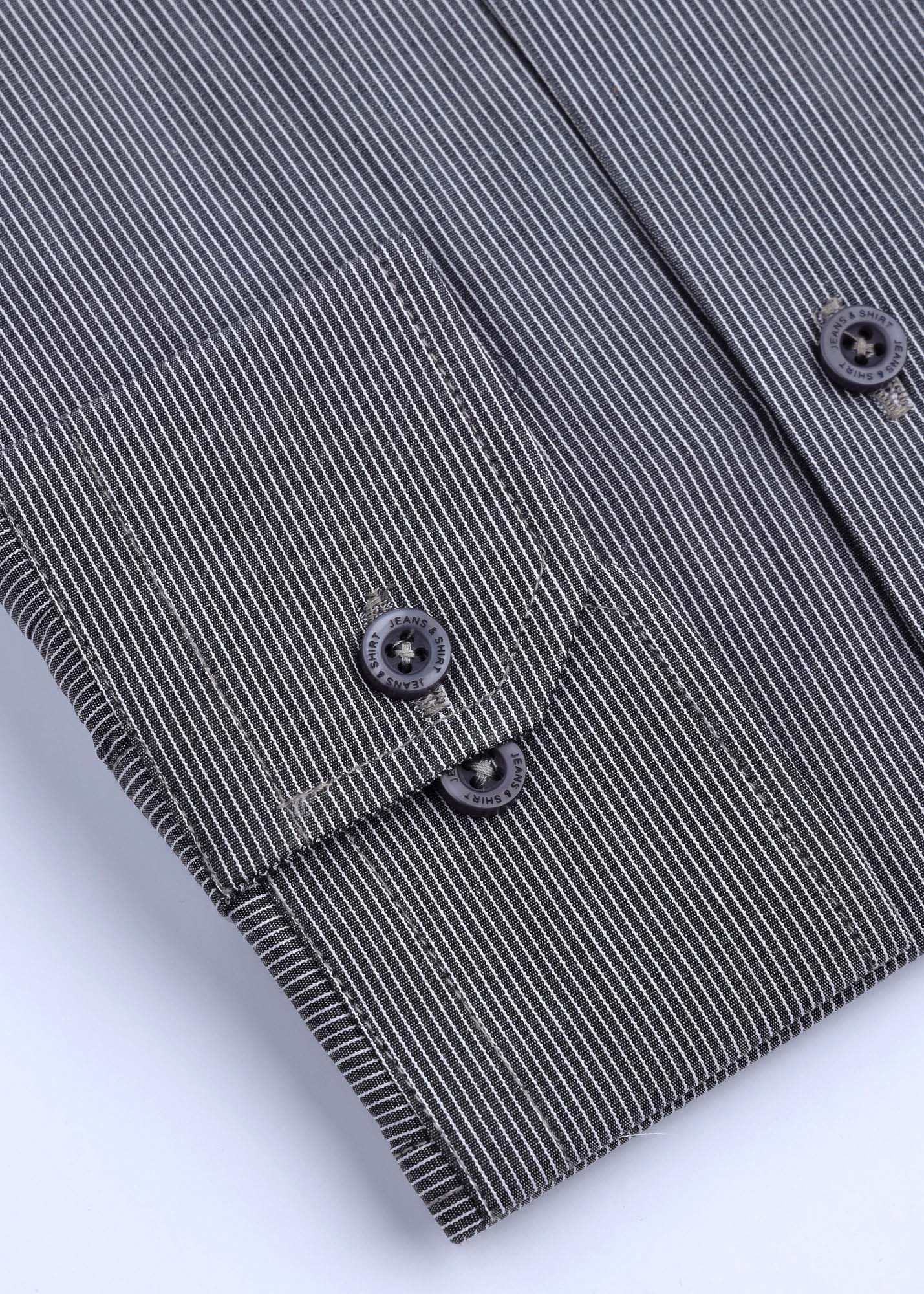 Black & White Fine Stripe Formal Shirt