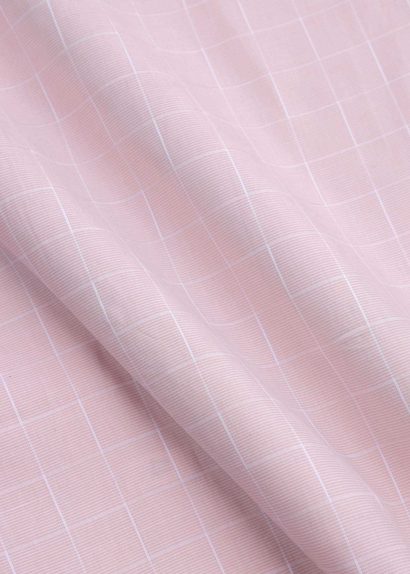 Salmon Check Formal Shirt