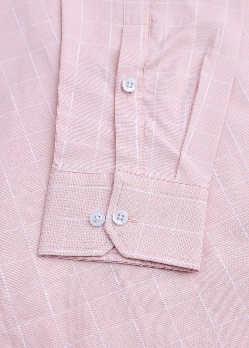Salmon Check Formal Shirt