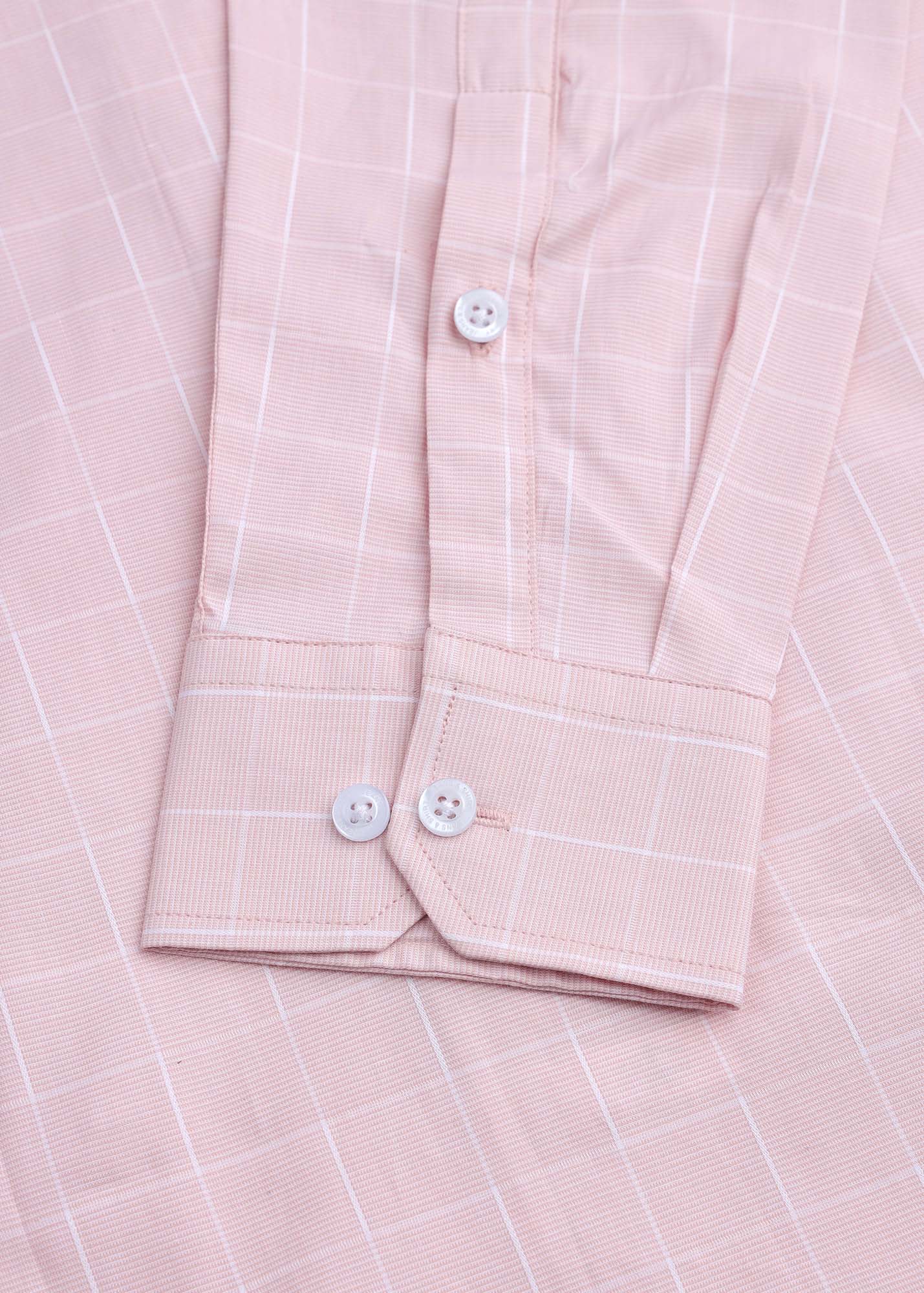 Salmon Check Formal Shirt