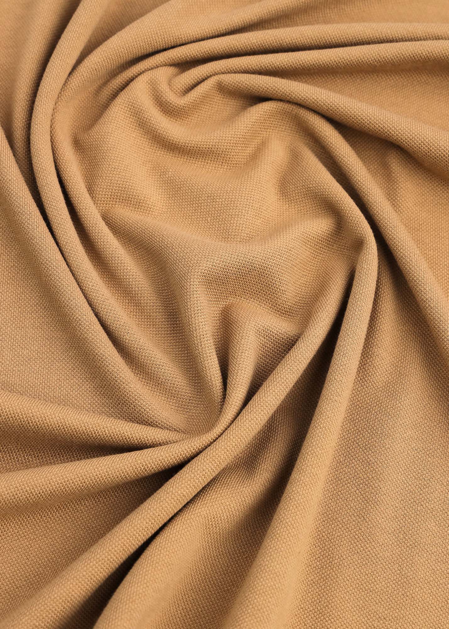Camel Pique Polo Shirt
