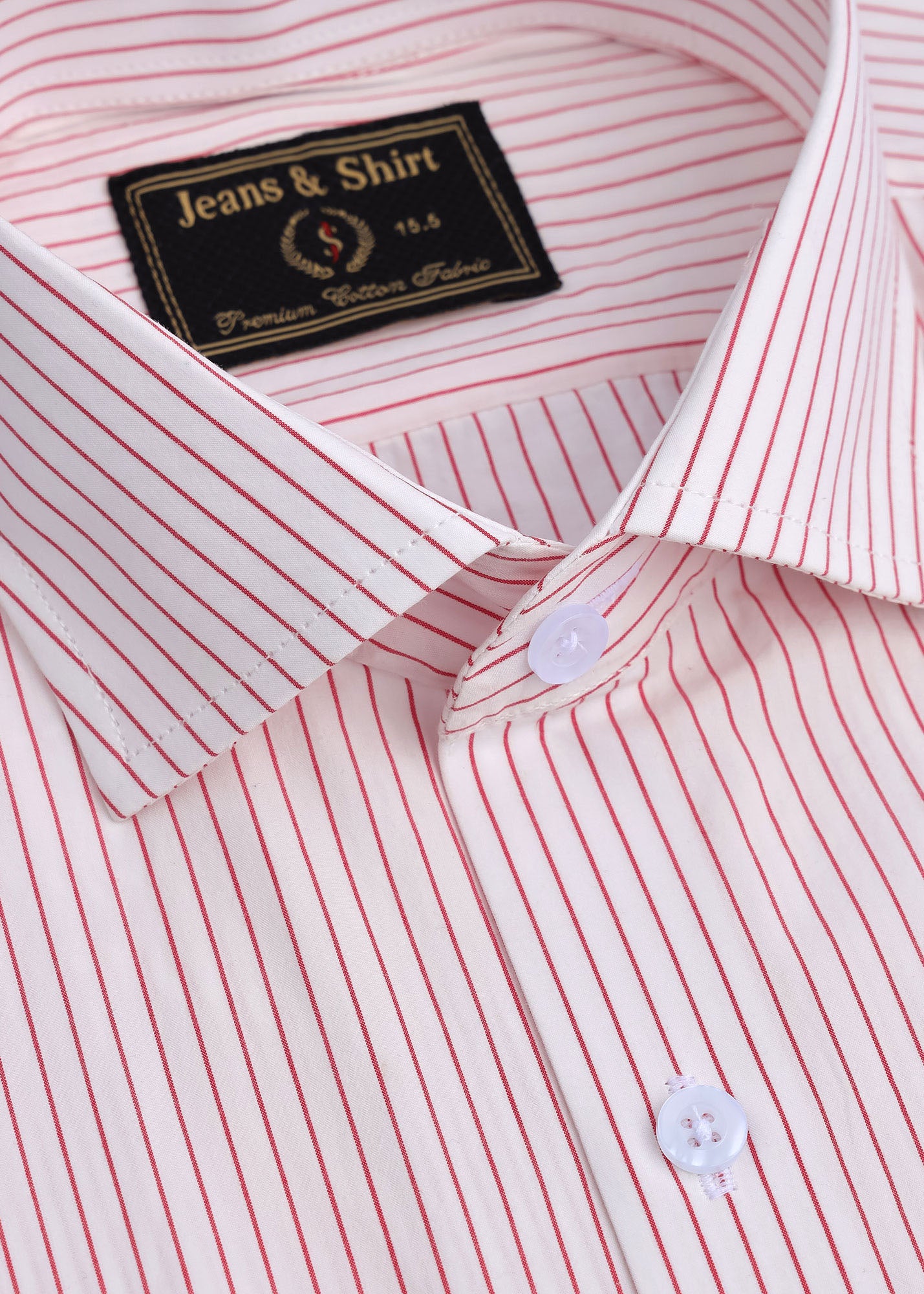 Red Pinstripe Formal Shirt