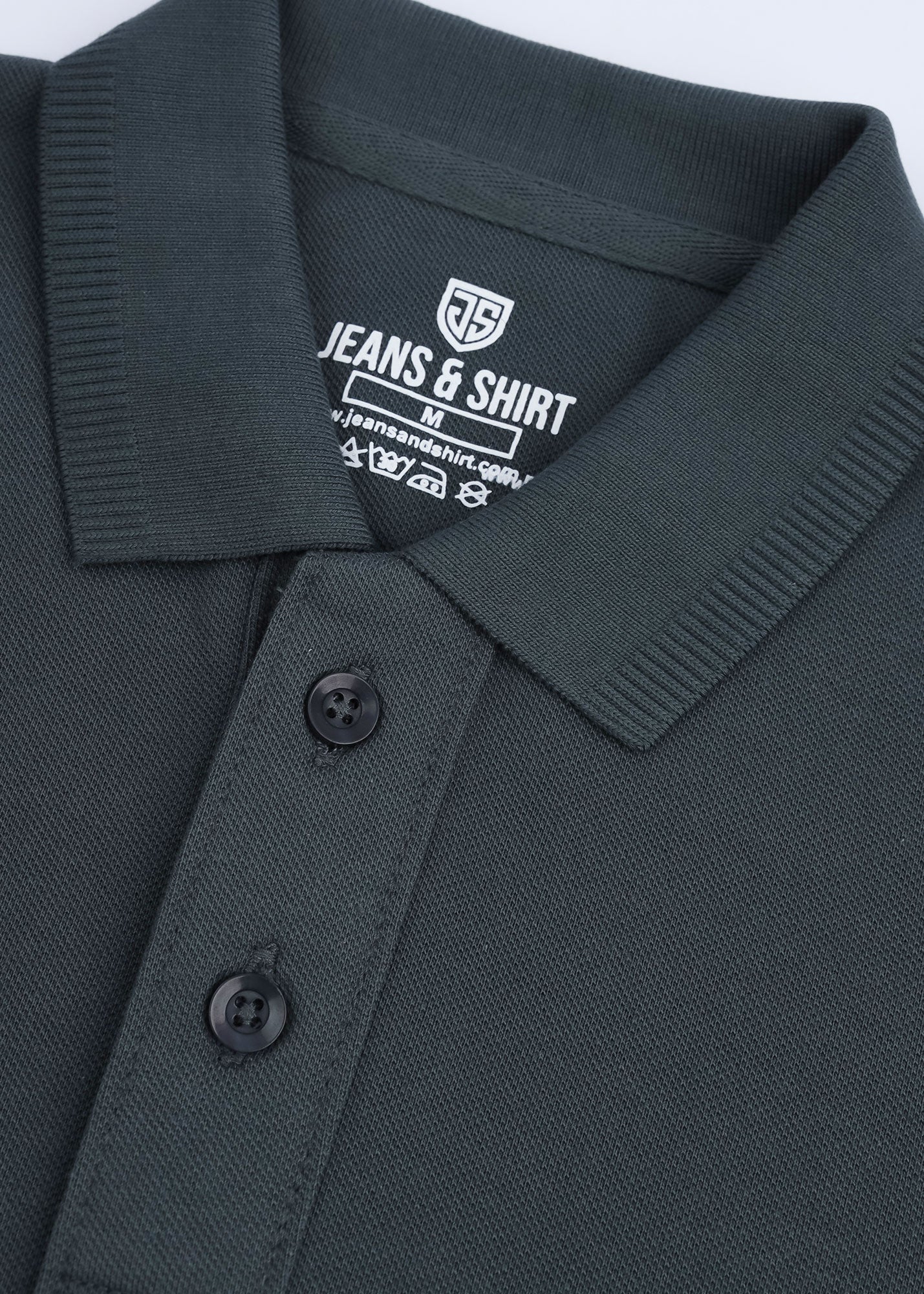 Gunmetal Pique Polo Shirt