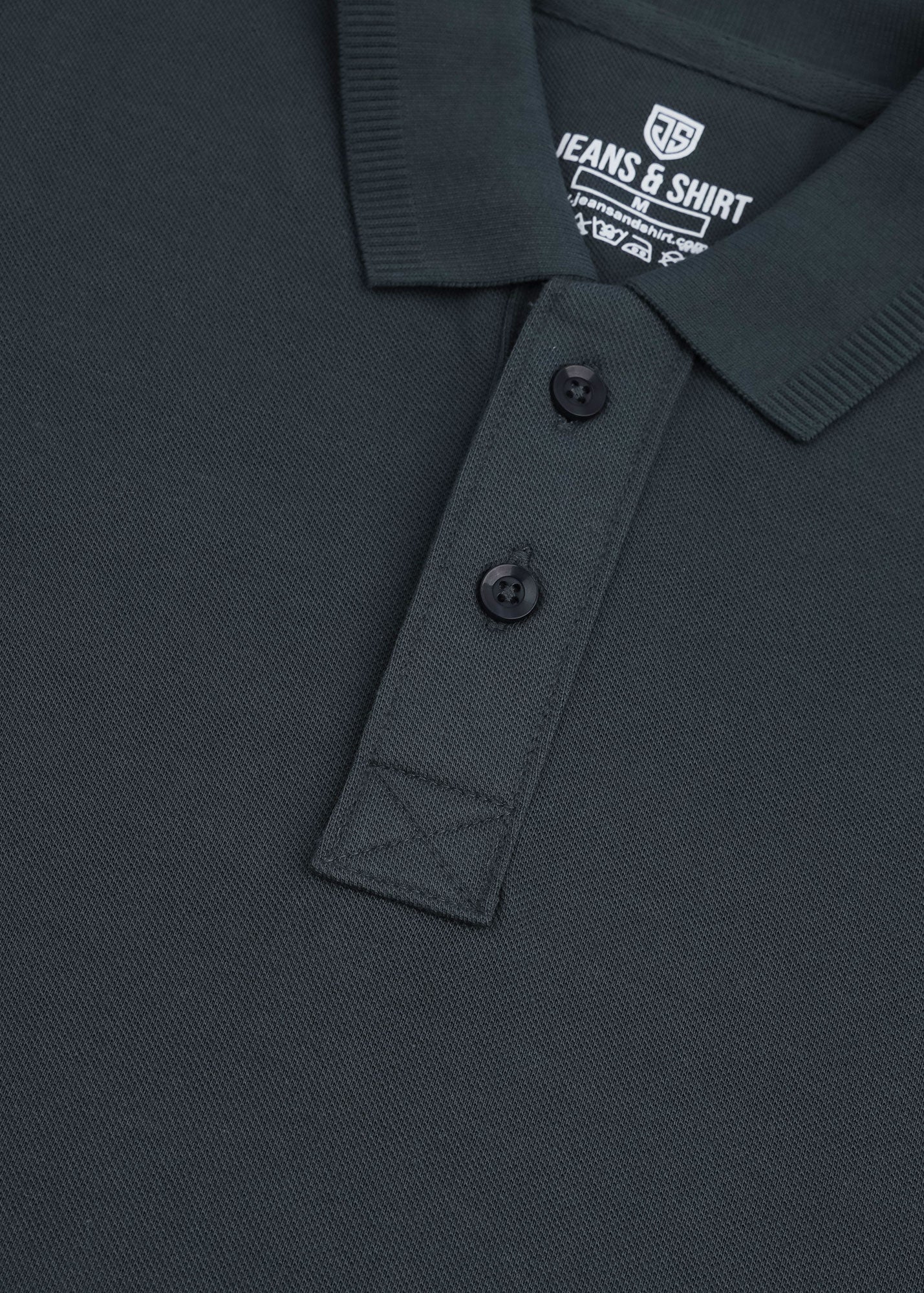 Gunmetal Pique Polo Shirt