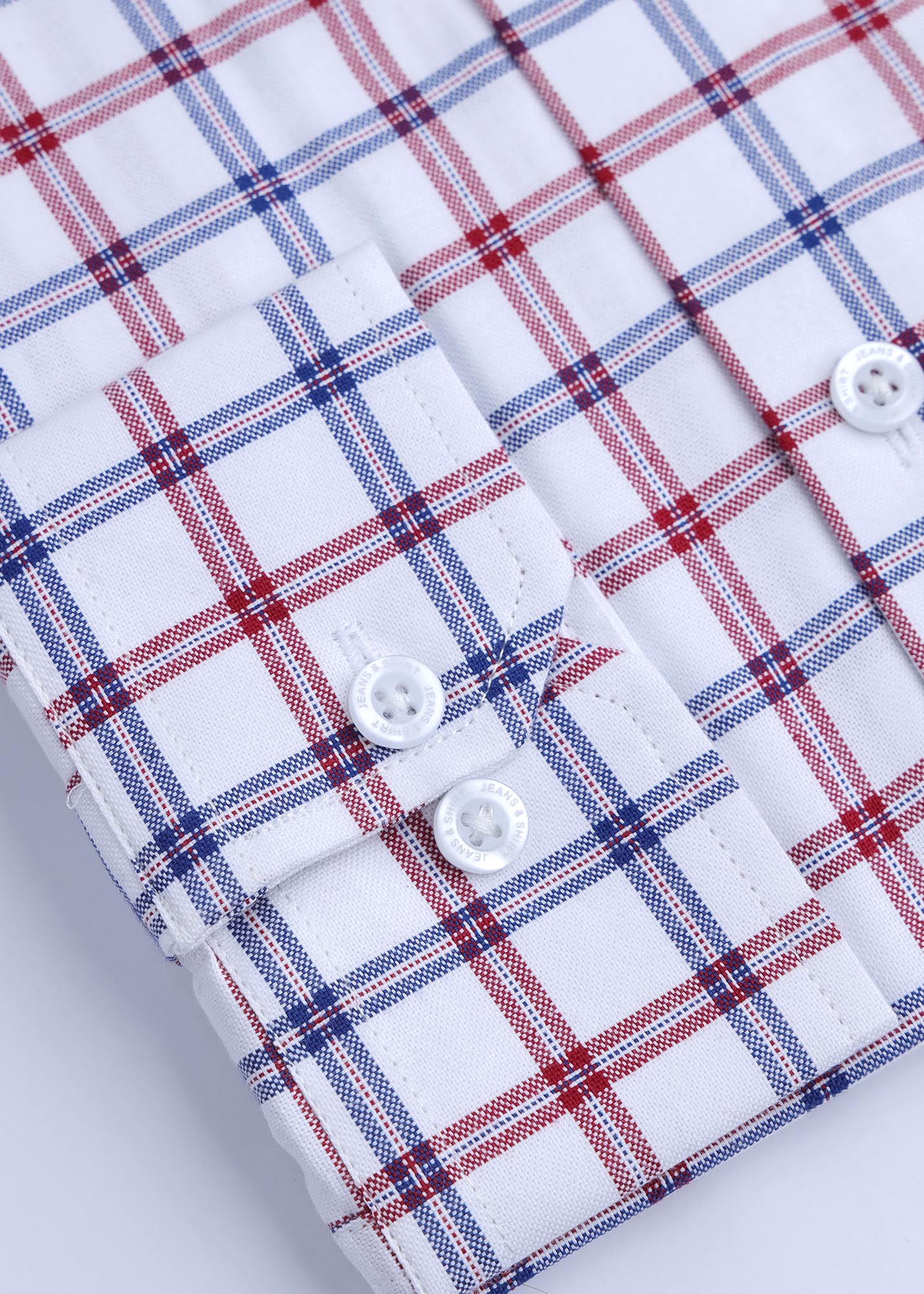 Classic Windowpane Check Formal Shirt