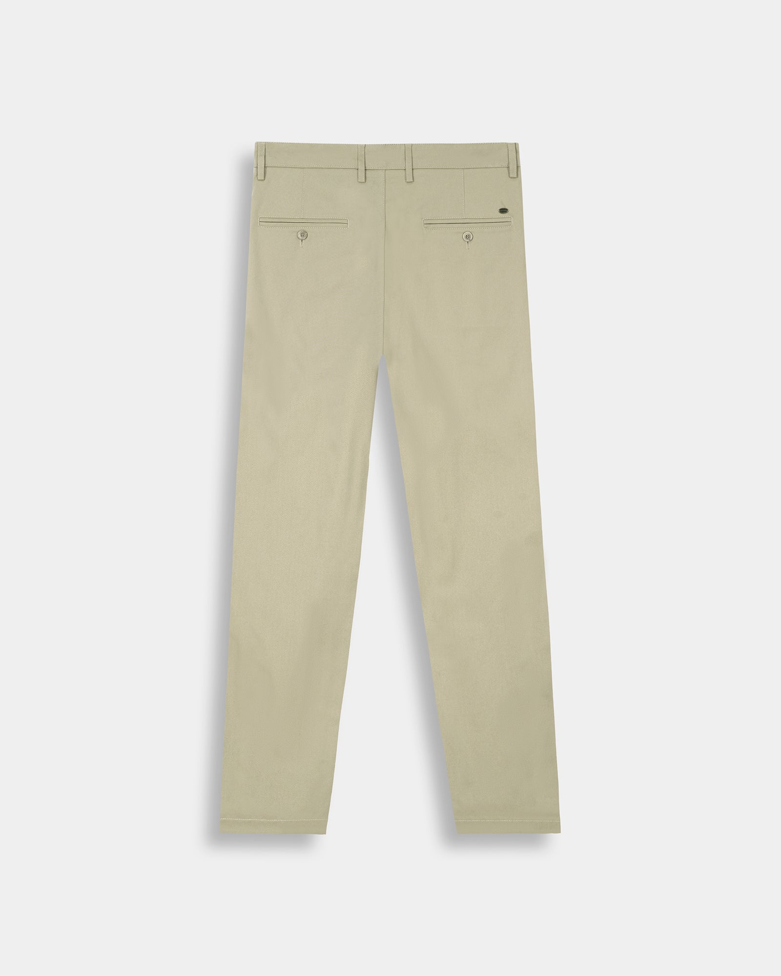 Light Khaki Tapered Fit Cotton Pants