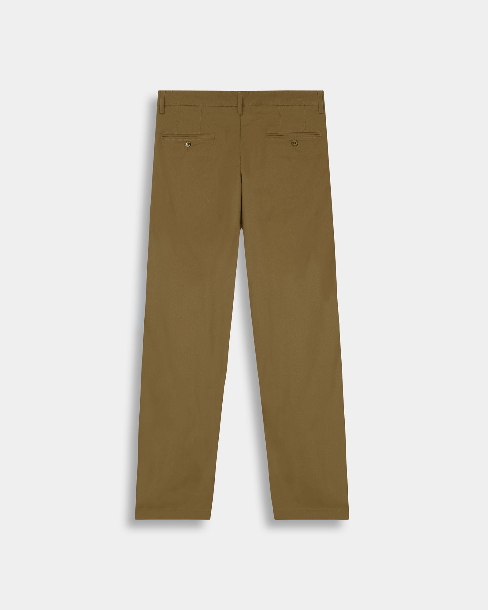 Tobacco Brown Tapered Fit Cotton Pants