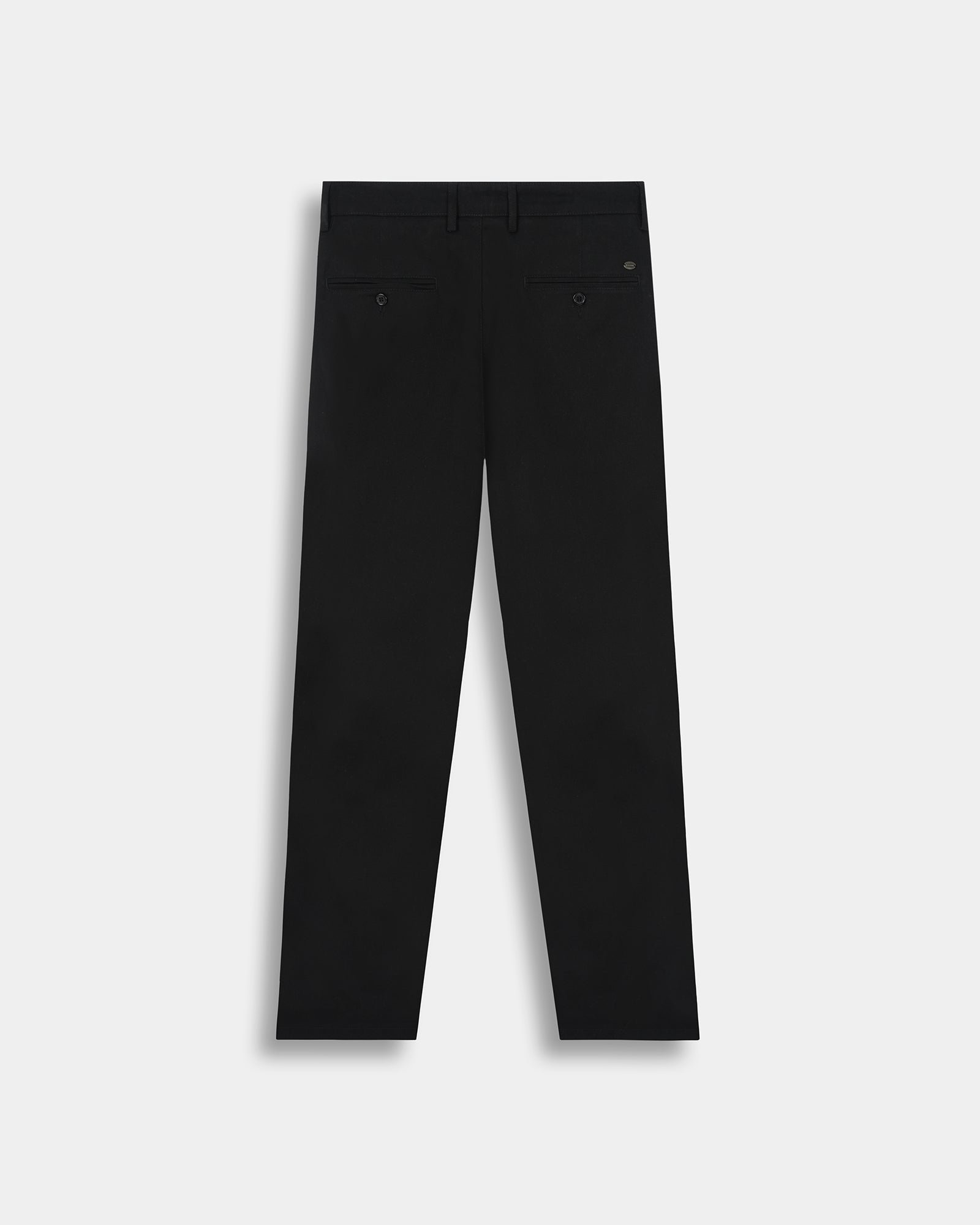 Signature Black Tapered Fit Cotton Pants