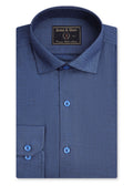 Mid-Blue Herringbone Formal Shirt