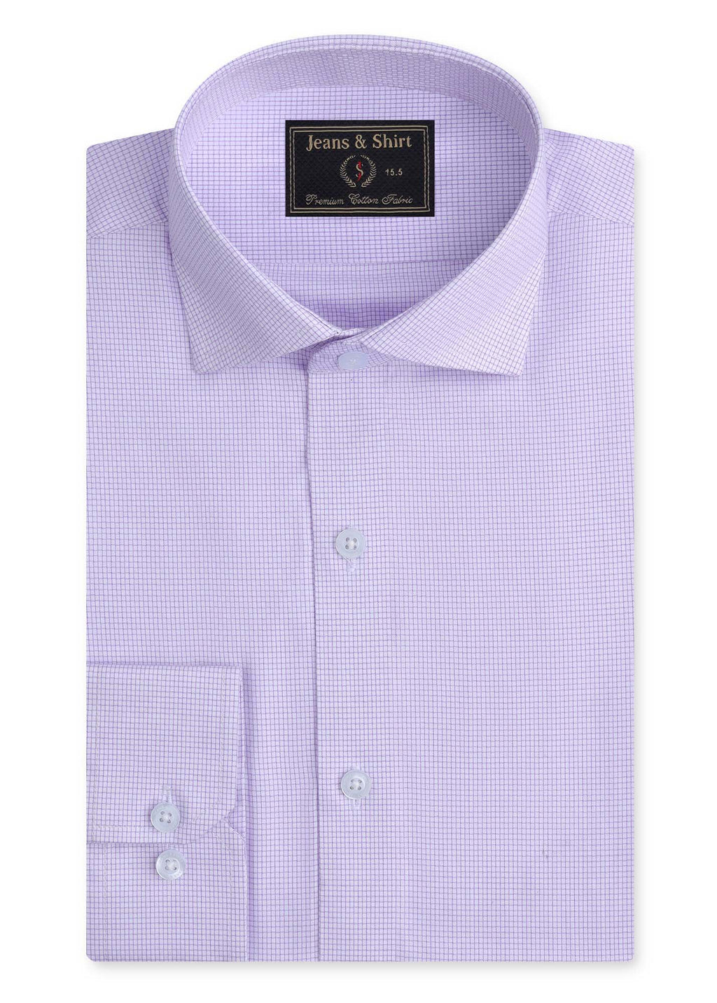 Purple Precision Micro-Grid Formal Shirt