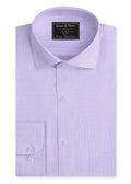 Purple Precision Micro-Grid Formal Shirt