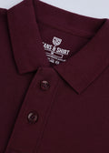 Burgundy Pique Polo Shirt