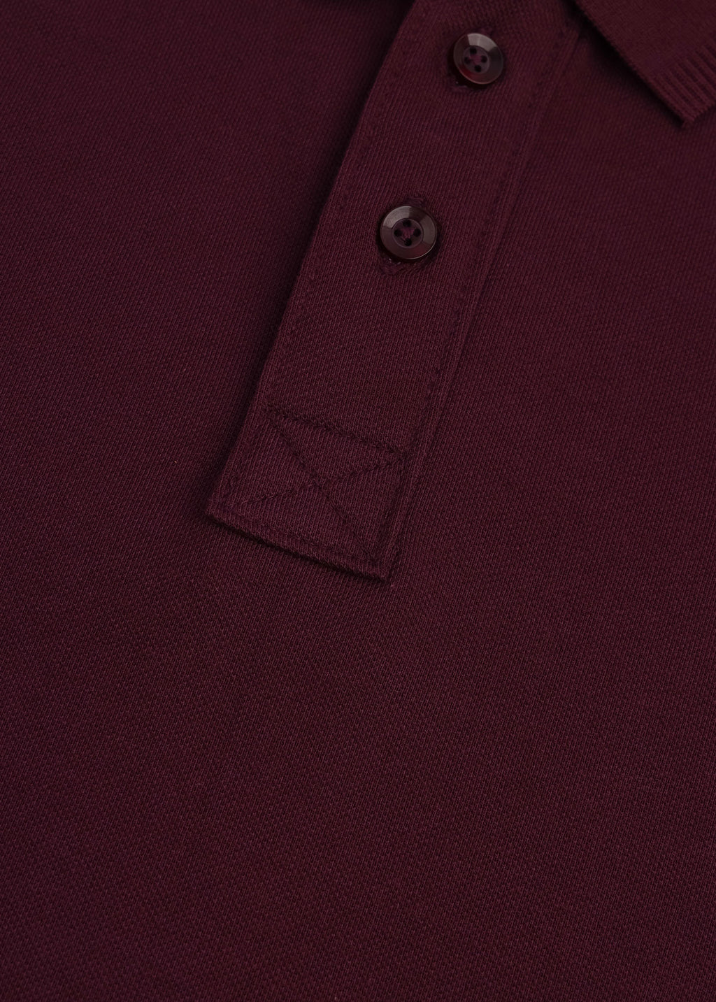 Burgundy Pique Polo Shirt