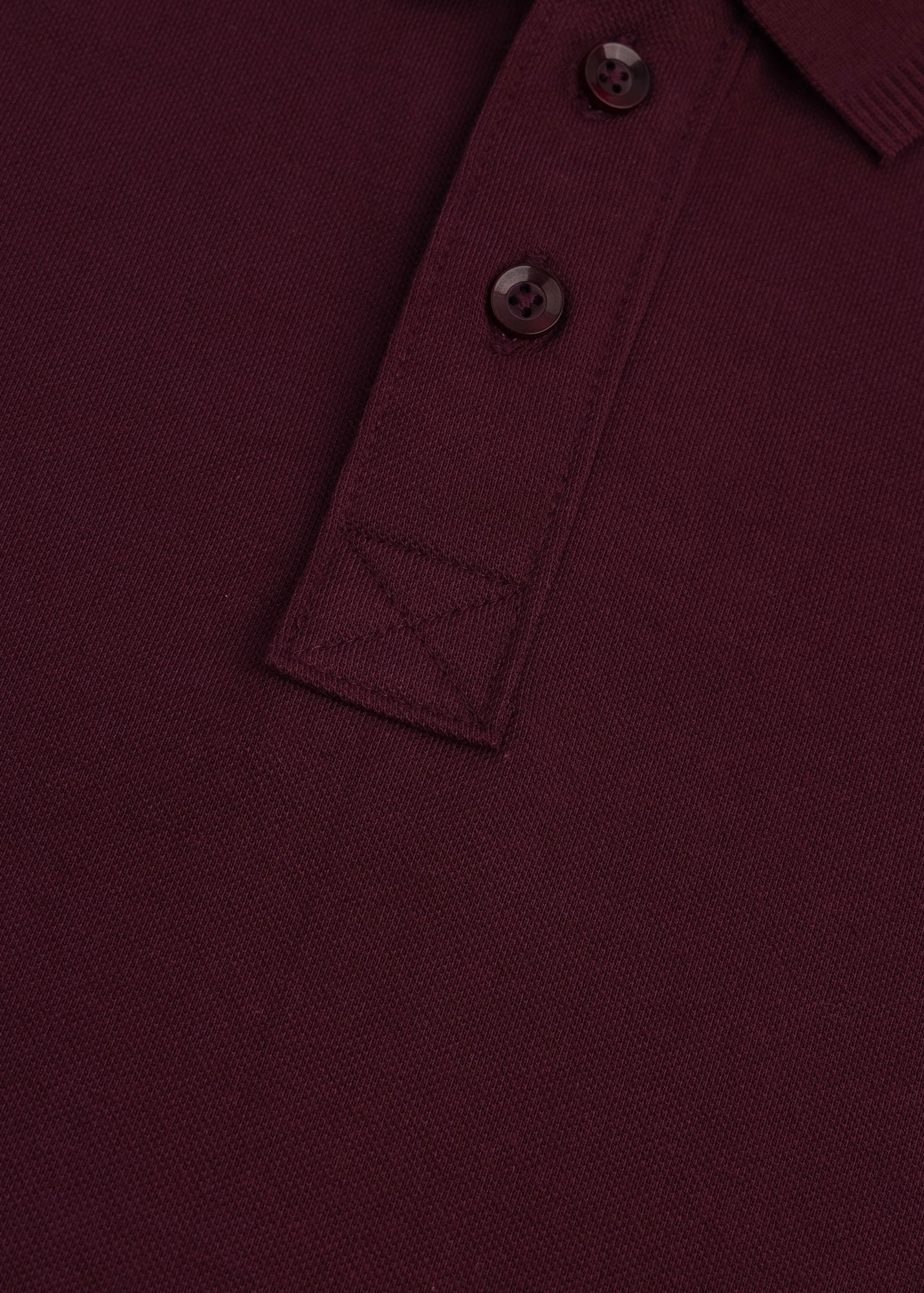 Burgundy Pique Polo Shirt