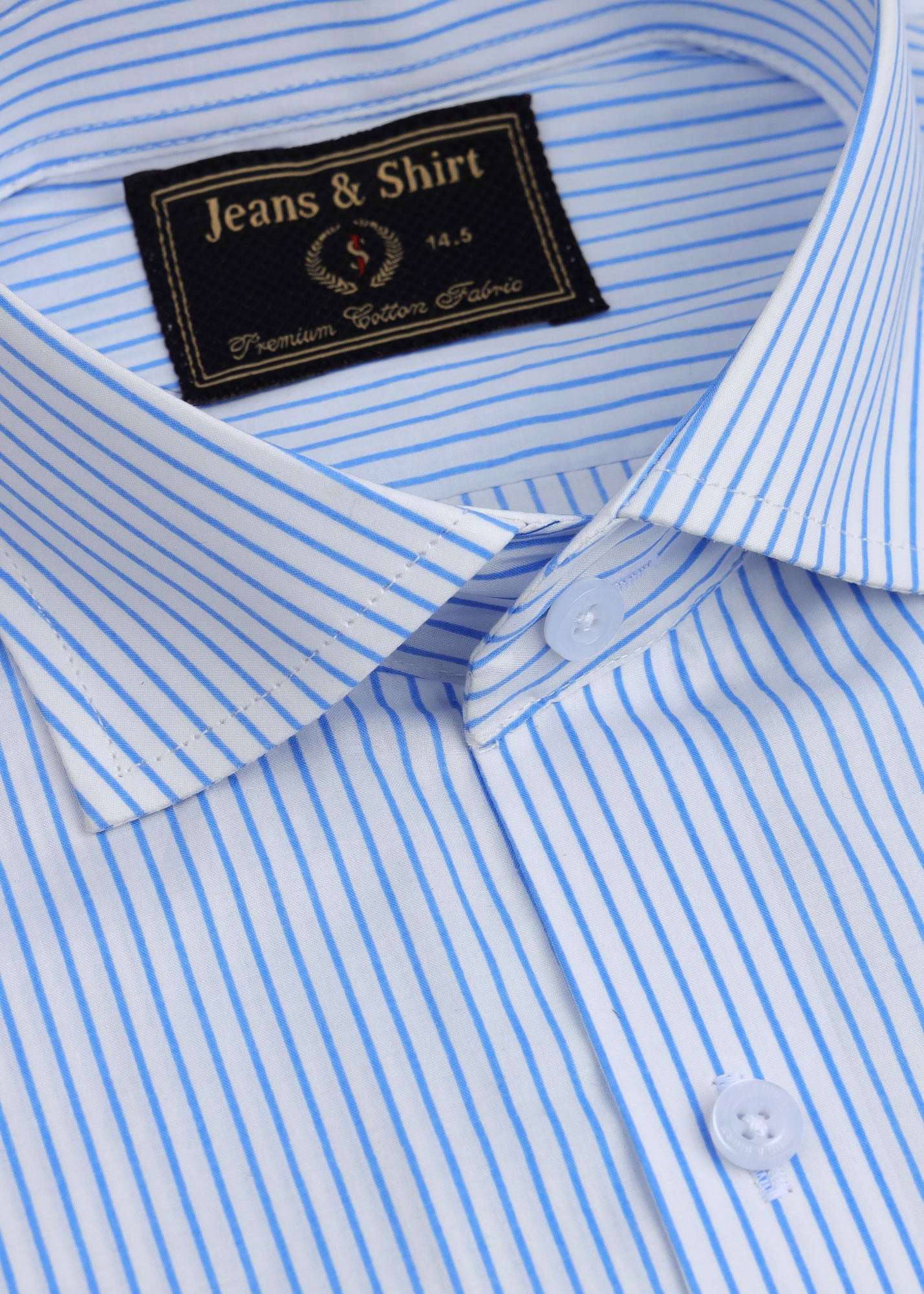 Blue Pinstripe Formal Shirt