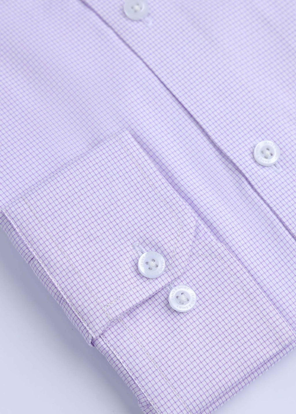 Purple Precision Micro-Grid Formal Shirt